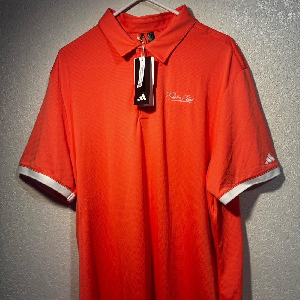 Adidas Men's Heat.rdy Polo “Vibrant Orange” Size 2XL